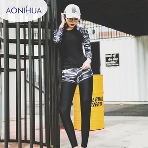 Облегающий купальник Aonihua из двух частей, Женский раздельный купальник с длинным рукавом для подростков, спортивные женские шорты для плавания, 1942