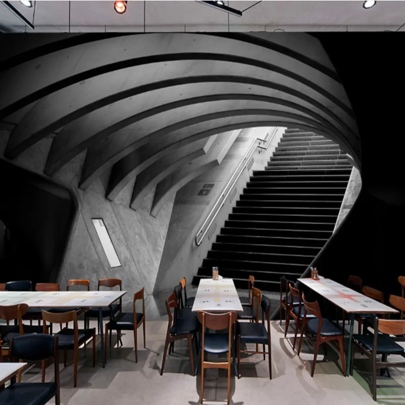 Современные 3D стереоскопические обои Science лестница настенные росписи для бара KTV