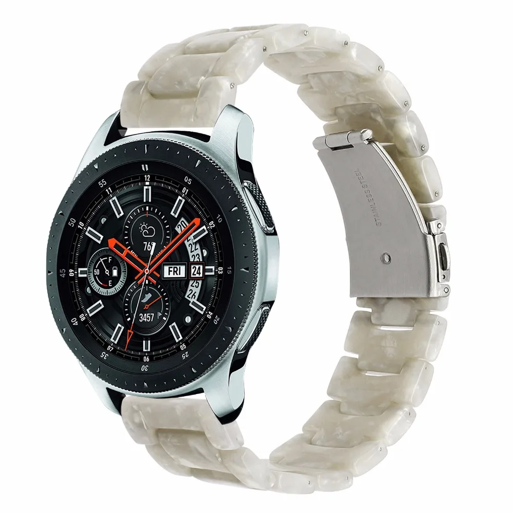 Immitation керамический ремешок для часов samsung Galaxy Watch 42 мм 46 мм Active 2 40 мм 44 мм быстросъемный ремешок из смолы, браслет на запястье