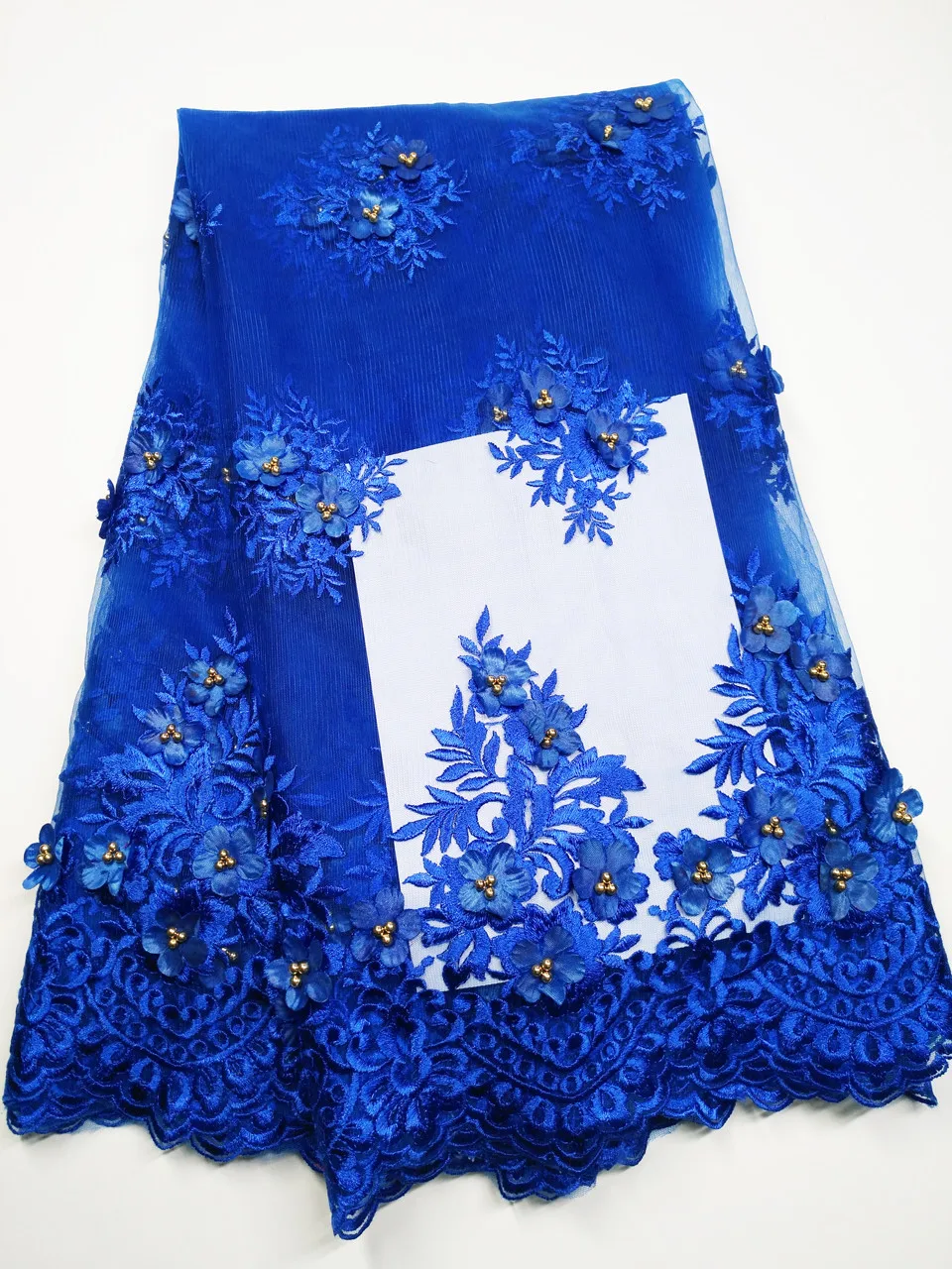 

2019 New style French net lace fabric 3D flower African tulle mesh lace fabric high quality african lace fabric LMN002