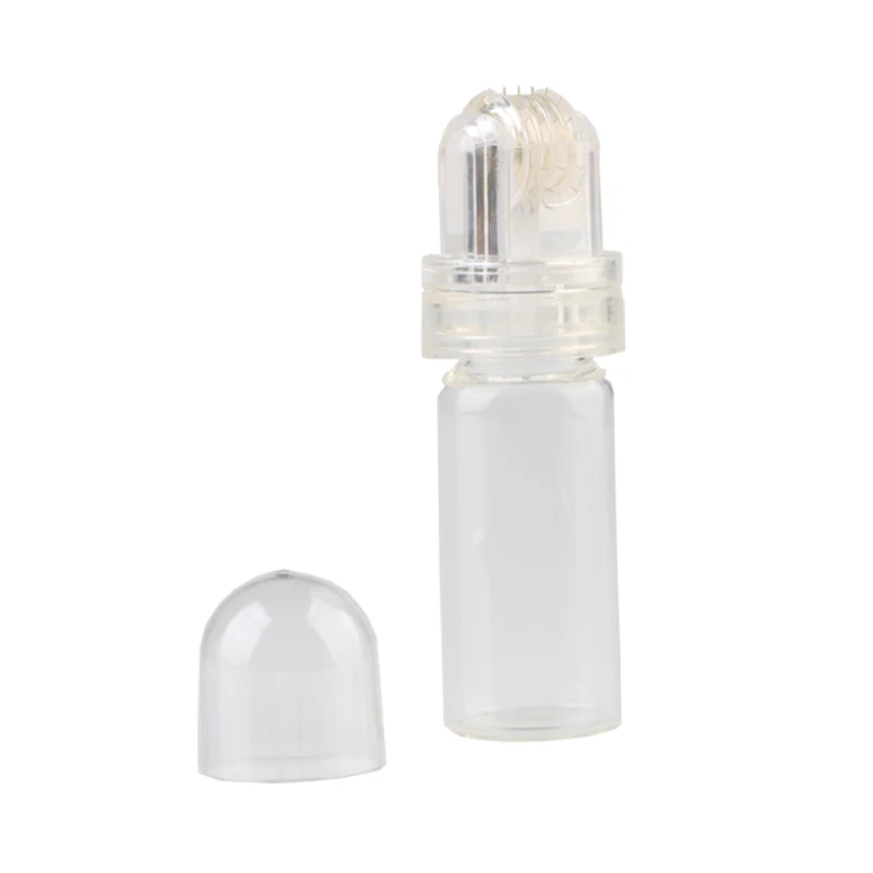 

Free Shipping Hydra Roller 64 Titanium needle Gold Tips MezoRoller Bottle for Hyaluronic Acid Skin care Essence New Derma roller