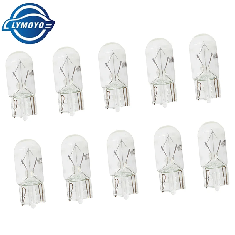 

100pcs Car T10 Xenon W5W 194 158 Wedge 4300K 12V 5W Halogen Bulb Signal Interior Lights Reading Light Plate Lamp light source