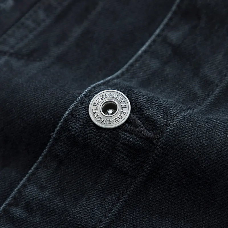 SEMIR Мужская джинсовая куртка с принтом и воротником пальто нагрудным карманом в