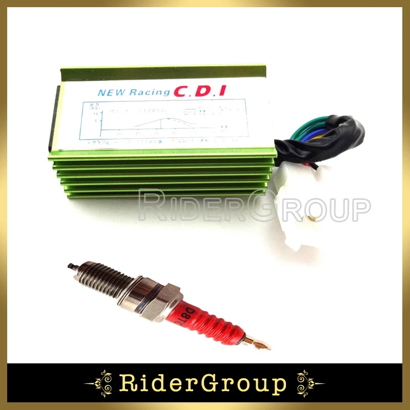 Алюминиевая 6-контактная Коробка зажигания переменного тока CDI D8TC Свеча для CG 125cc