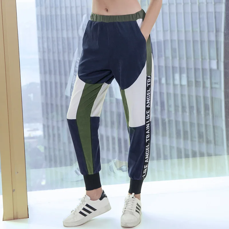 Для женщин s свободные спортивные Леггинсы для бега леггинсы со вставками Спорт