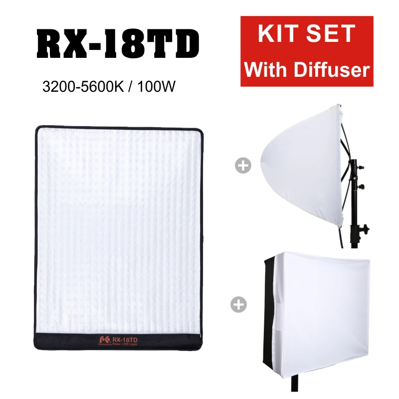 FalconEyes RX 18TD 100 Вт 504 шт. гибкая светодиодная лампа для видеосъемки вращающаяся