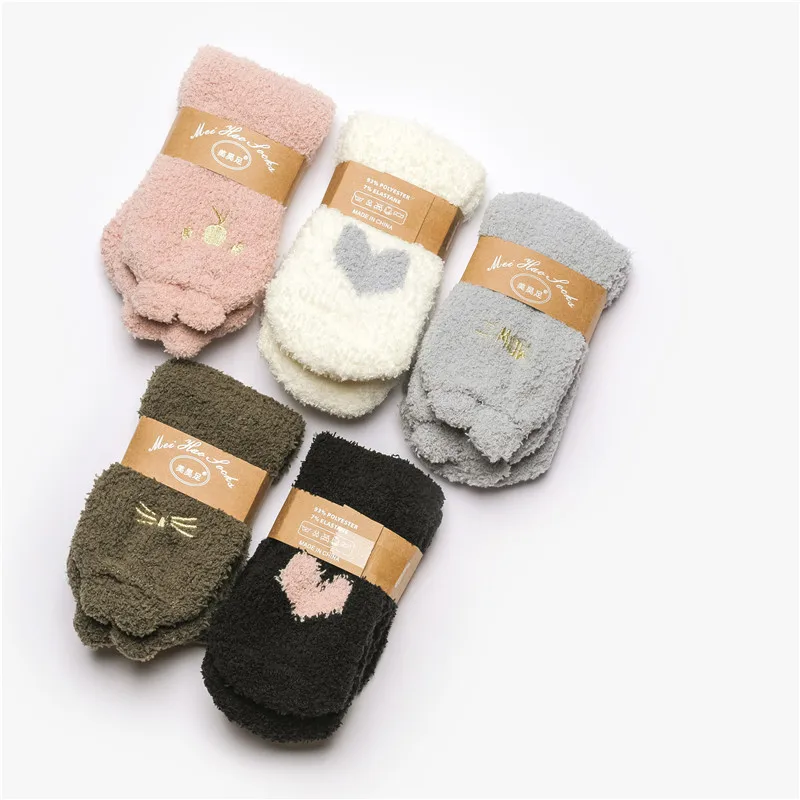Коллекция 2018 года женские носки зимние 1 пара длинные плотные мягкие одноцветные