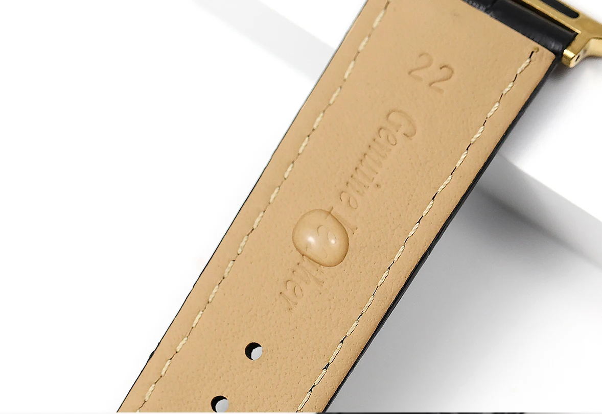 Carouse Watch Accessories Calf Genuine Leather Strap For Apple Watch Band 42mm 38mm Series 4/3/2/1 iWatch 44mm 40mm Watchband