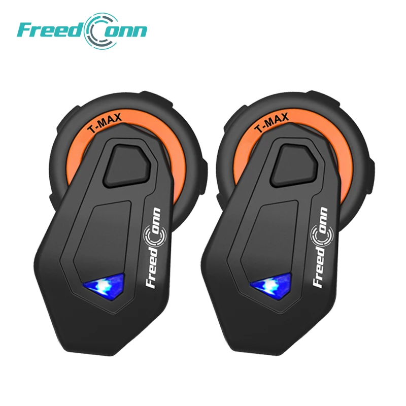 Bluetooth Интерком FreedConn T max для мотоциклетного шлема 2 шт. гарнитура 6 водителей с FM