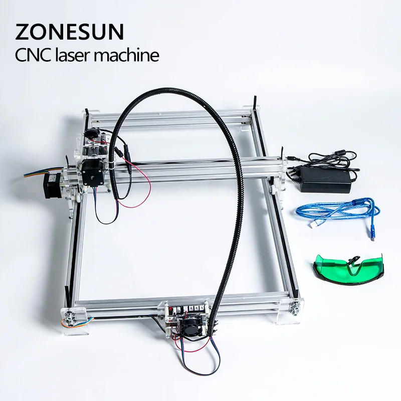 ZONESUN 5500MW AS-3 большая рабочая зона 100*100 см DIY Лазерный Станок лазерный
