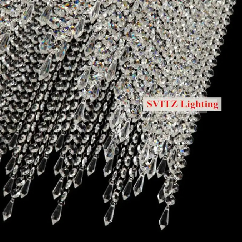 Кухонная 16 &quotквадратная хрустальная лампа светодиодный потолочный светильник