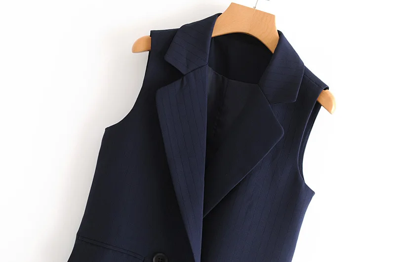 2019 Блейзер Повседневный жилет женский стоячий воротник длинный костюм Женская