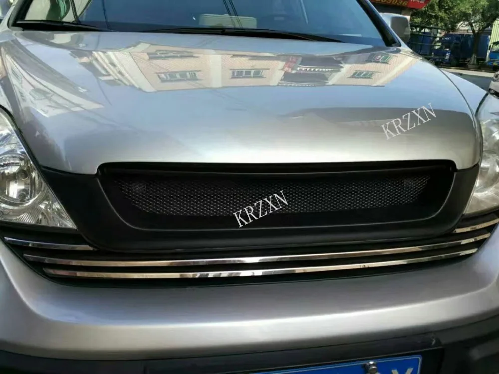Черная решетка радиатора для Honda CRV окрашенная Передняя гонок подходит CR V 2007