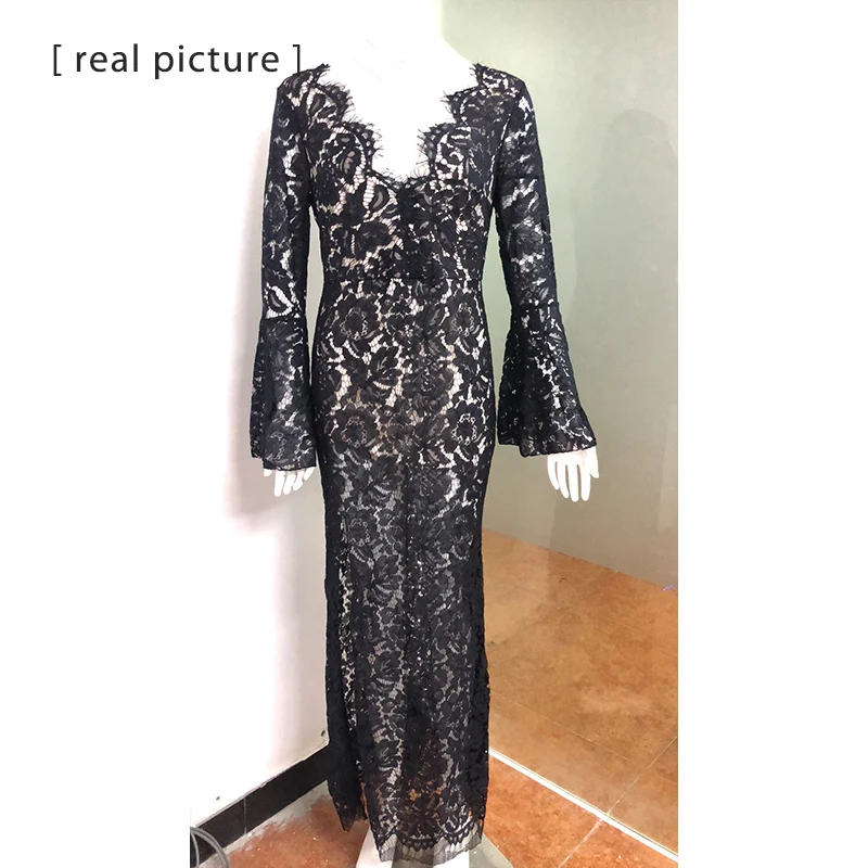 Элегантное Черное Платье для вечеринки женское летнее 2019 новое облегающее