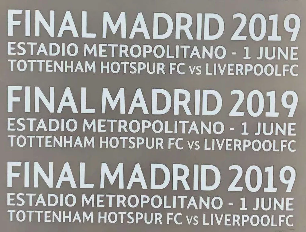 Детали последнего матча UCL 2019 патч Эстадио метроитано термотрансферный