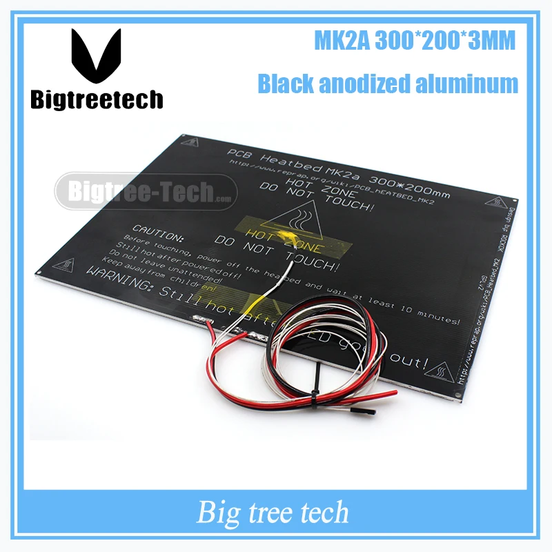 MK2A 300*200*3 0 мм RAMPS 1 4 PCB heatкровать MK3 для 3D принтера 3D0280|Детали и аксессуары