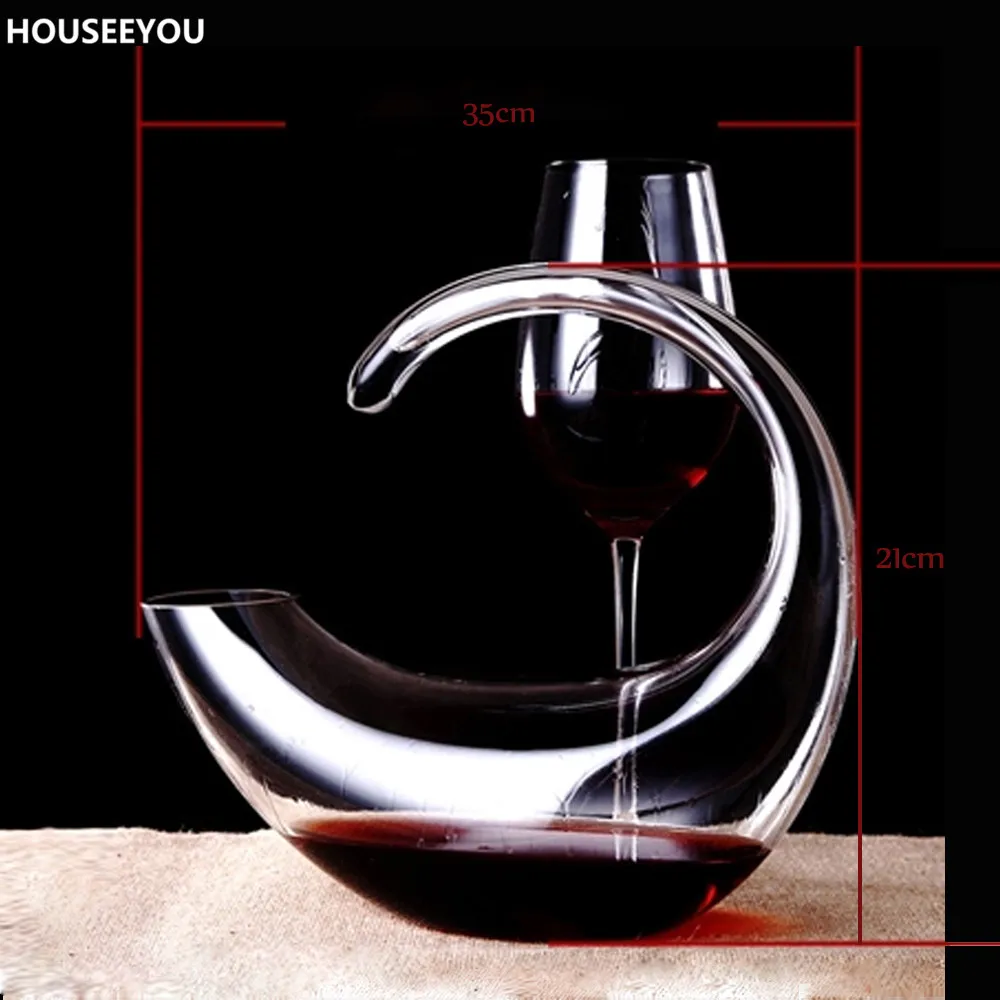 1000 мл уникальный бессвинцовый стеклянный Декантер для вина аэратор контейнер