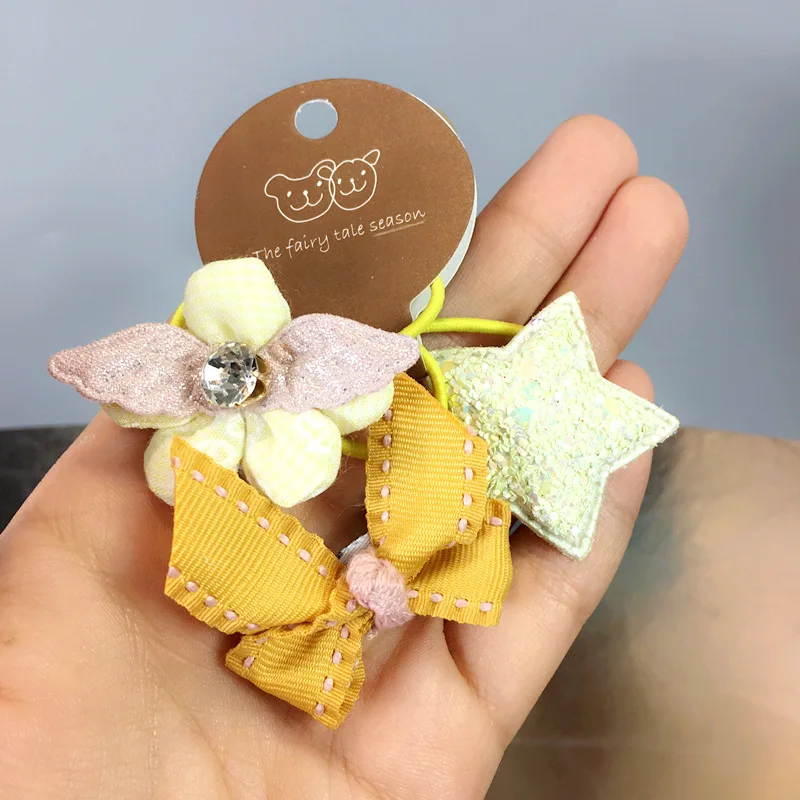 Корейские хлопковые аксессуары для волос с рисунком милого сердца девочек