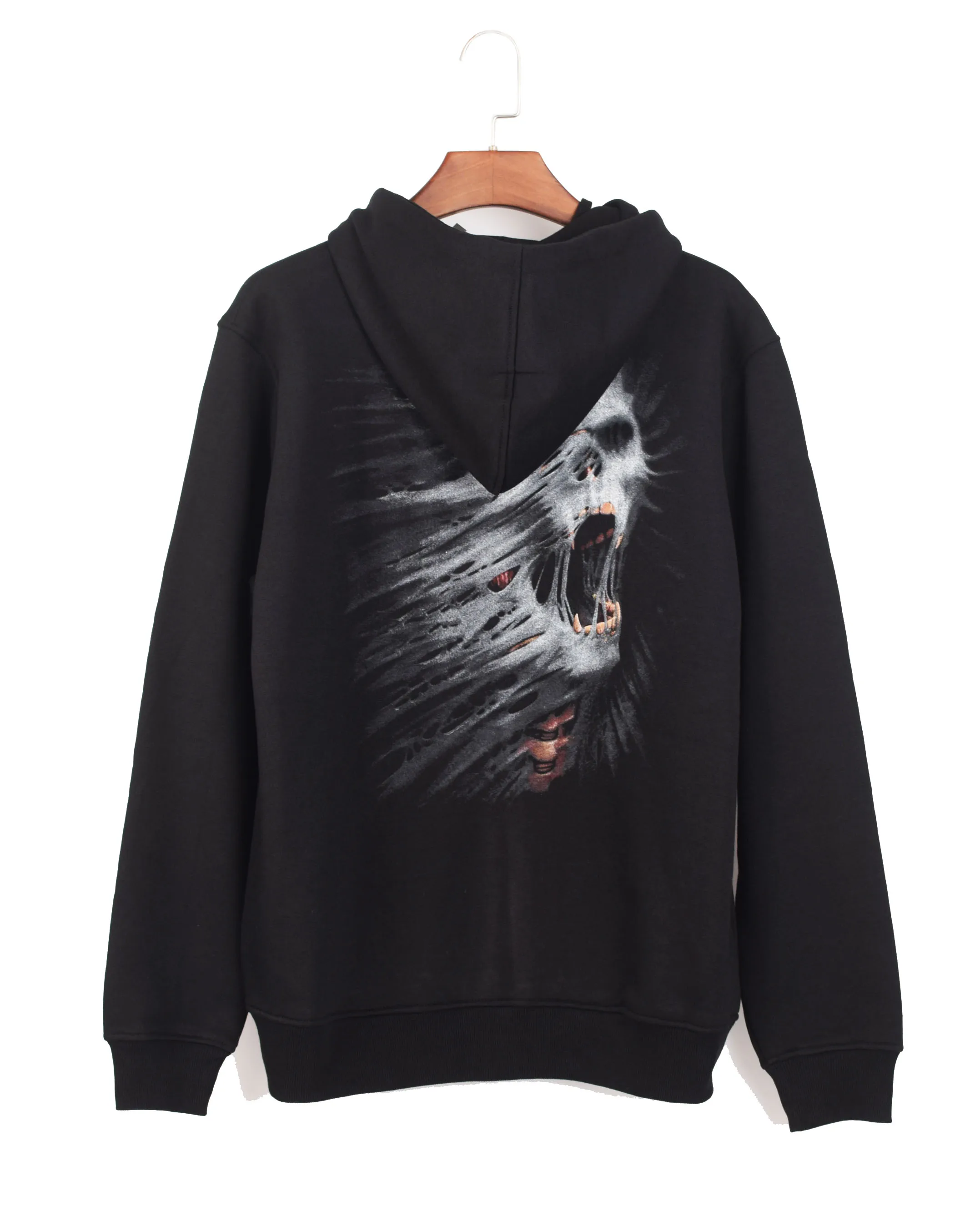 Dropship Casual Halloween Zipper Hoodies Men Printing Vampire Gothic Punk Sweatshirt | Мужская одежда