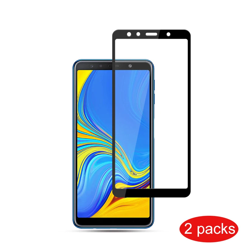 Для Samsung Galaxy A7 2018 Защитное стекло для экрана полное покрытие армированное