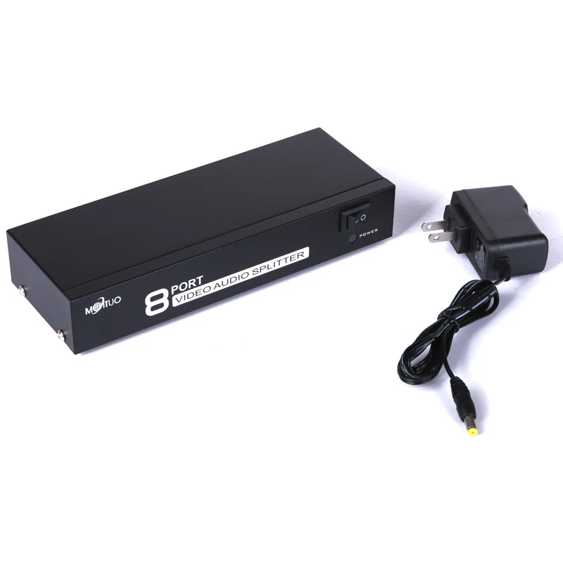 RCA AV сплиттер 8 портов Видео Аудио Дистрибьютор ТВ дисплей такое же изображение
