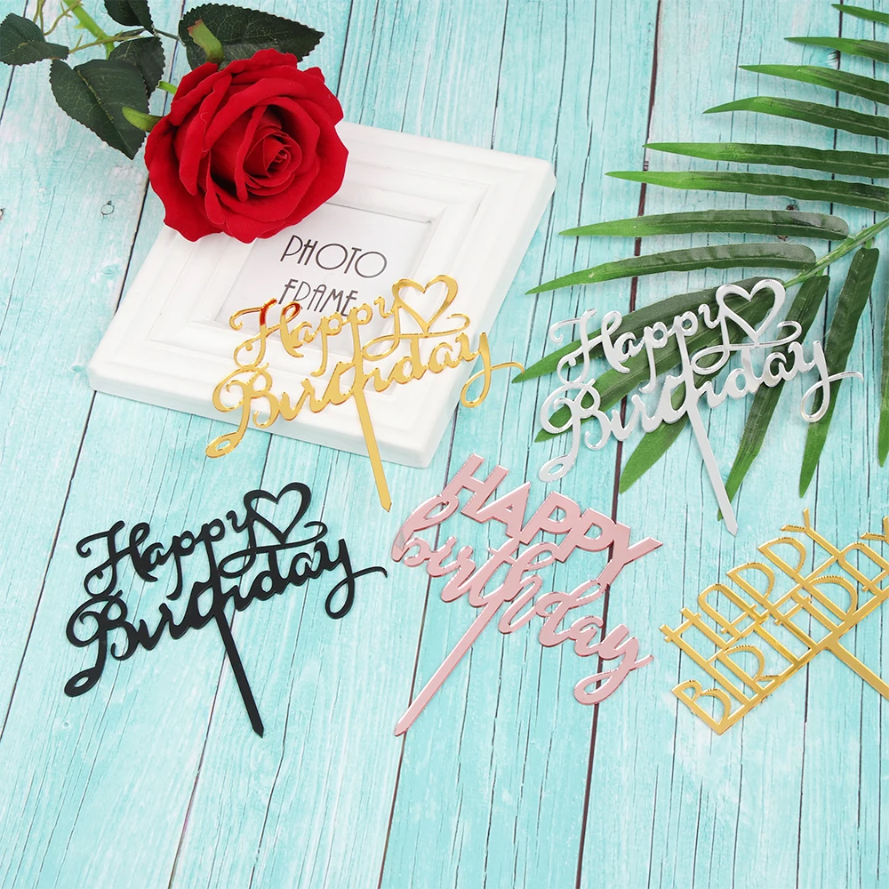 Золотой серебряный черный акриловый цвет искусственное письмо украшение