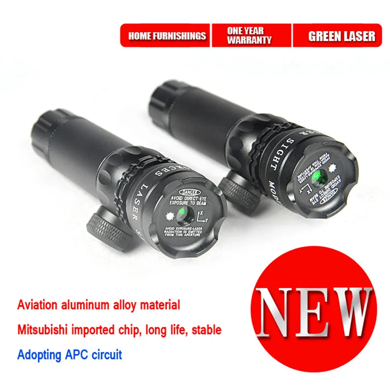Новый тактический внешний Cree зеленый точечный лазерный прицел Регулируемый