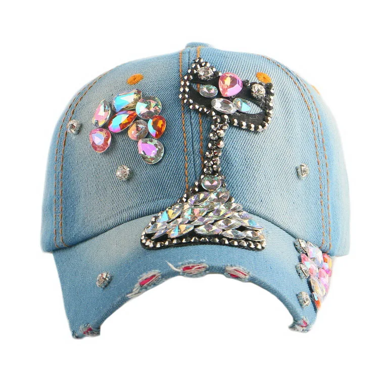 Женская милая Кепка красивая с акриловыми бусинами роскошная модная бейсбольная