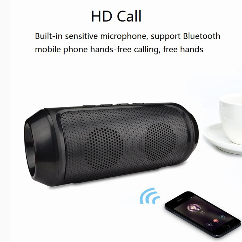 Portable Wireless Bluetooth Speaker Dual Units Stereo Colorful Speaker Lights speaker support FM radio AUX USB TF caixa de som