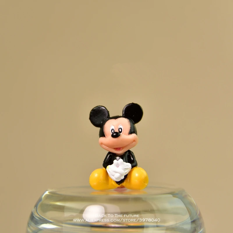 Disney Микки Маус Минни 3 см 2 шт./компл. модель аниме кукла ПВХ фигурки аксессуары