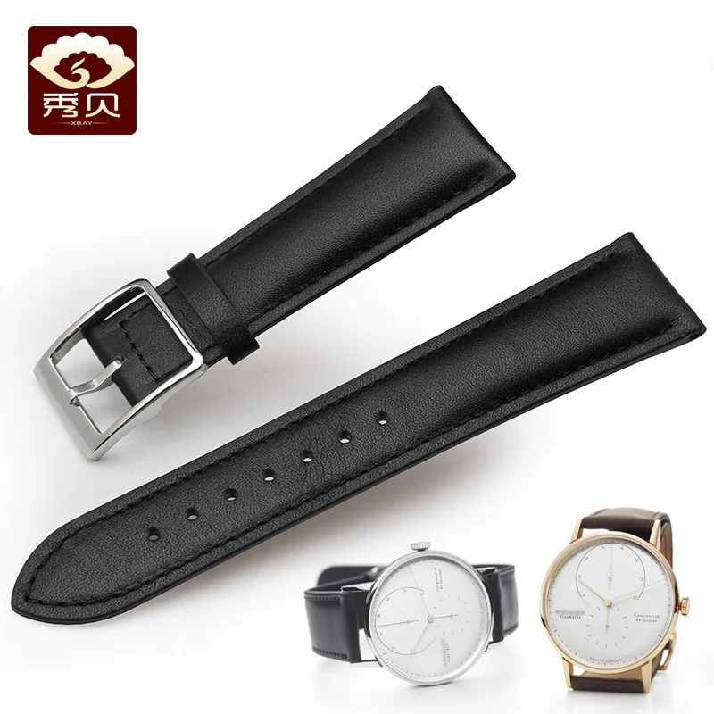 Ремешок для часов из натуральной телячьей кожи черный коричневый ремешок 22 мм