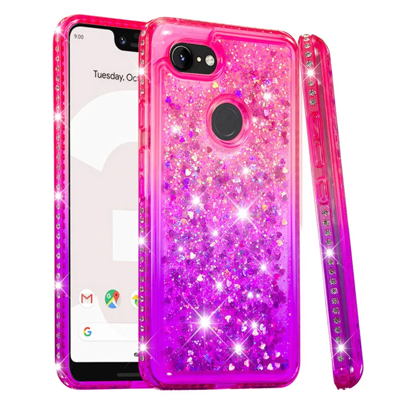 For Google Pixel 3 Case Glitter Diamond Gradient Color Quicksand Cases XL Paillette Soft TPU Coque Cover Capa |