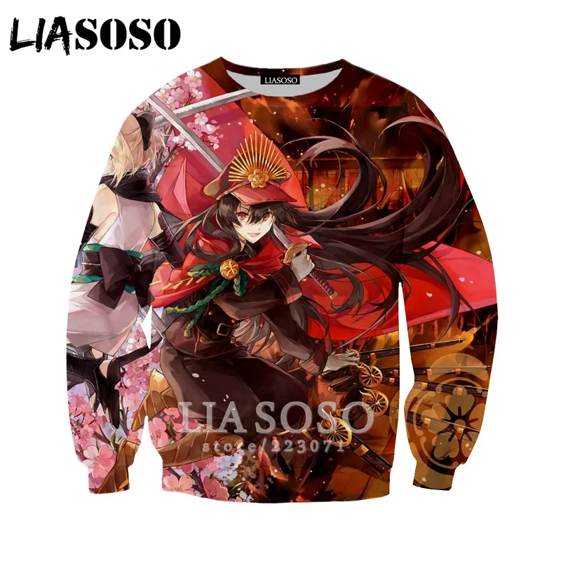 LIASOSO Autumn Fashion Hoodie Men Women 3D Print Anime Fate Grand Order Sweatshirt Casual Unisex Long-Sleeve Pullover A127-23 | Мужская