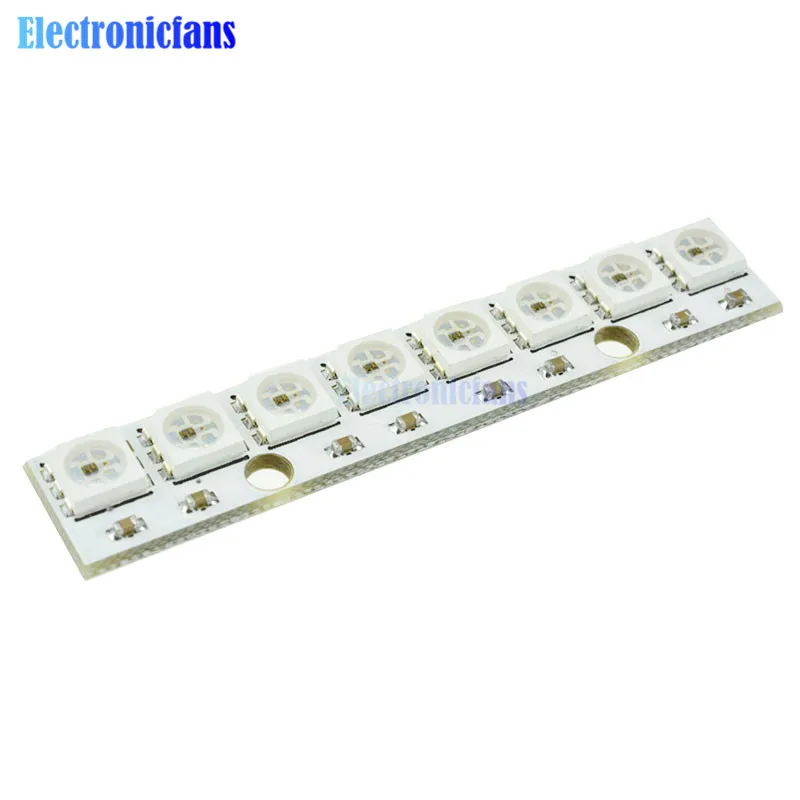 WS2812 WS 2811 5050 RGB СВЕТОДИОДНЫЙ модуль панели лампы 5 в 8 битсветодиодный Радужный