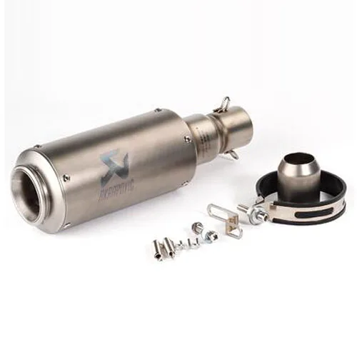 Akrapovic Мотоцикл выхлопная труба глушителя Racing выхлопных газов Универсальный труба из углеродистой стали трубы Escape R1 R3 nmax crf 230 Кафе Рейсер cb650f - Цвет: C