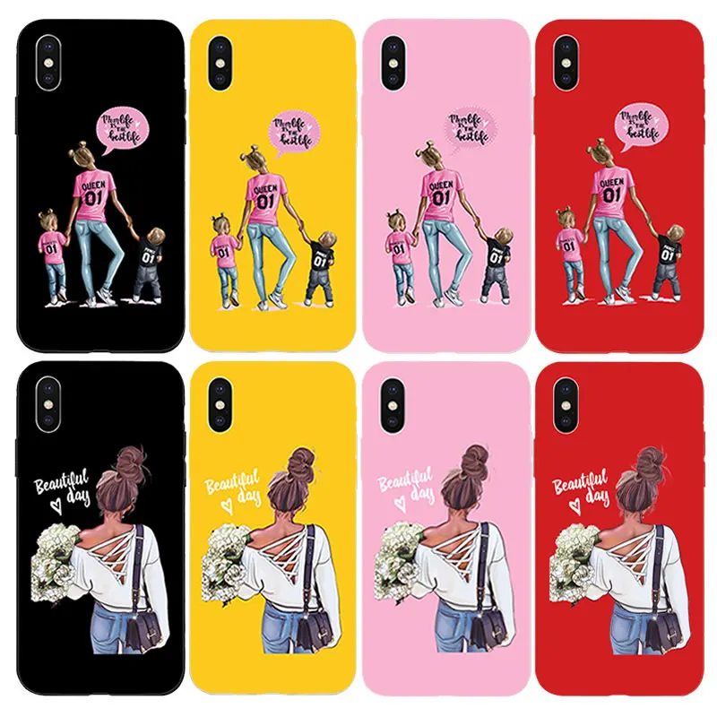 Phone Case For iPhone 5 5s SE 7 8 6 6s Plus X Xs XR XS Max Baby Girl Hair Soft Silicone Cases Back Cover Queen |