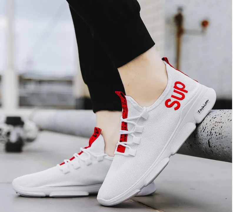 2019 new men's singles shoes trend fashion casual comfortable Korean version of breathable running | Обувь