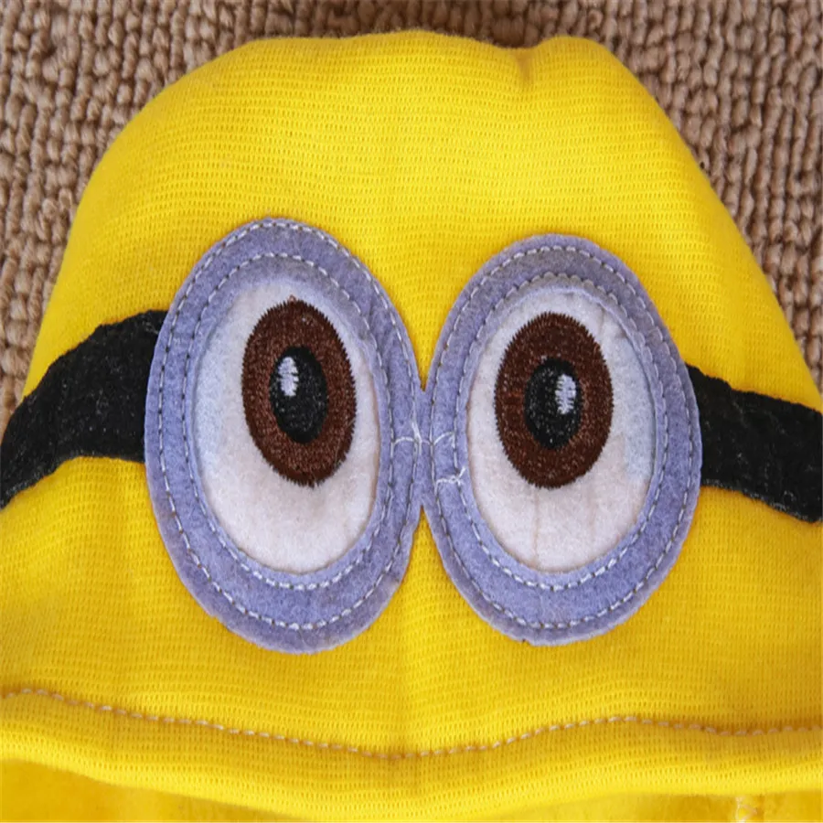 Маленькие желтые люди стенд собака пальто для собак Одежда комбинезон мягкие