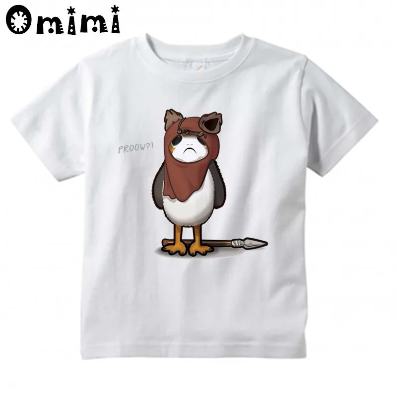 Детская футболка с милым рисунком Звездные войны дизайн Porgs отличные