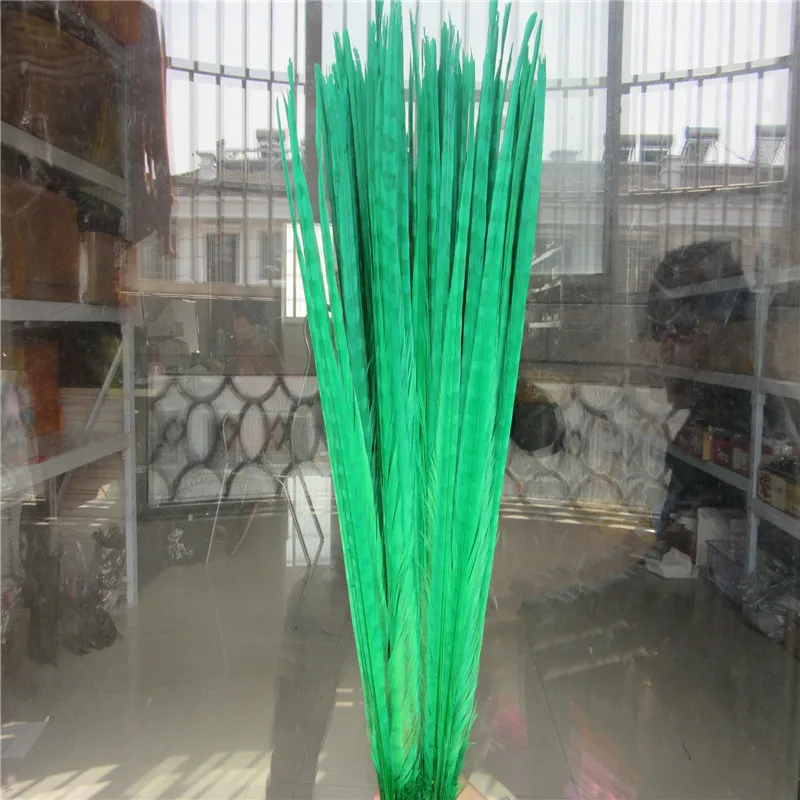 grass green 100 шт. натуральный перья из хвоста фазана 20-22 дюймов 50-55 см Высокое качество Diy Ювелирные изделия Свадебные украшения перо фазана - Цвет: grass green