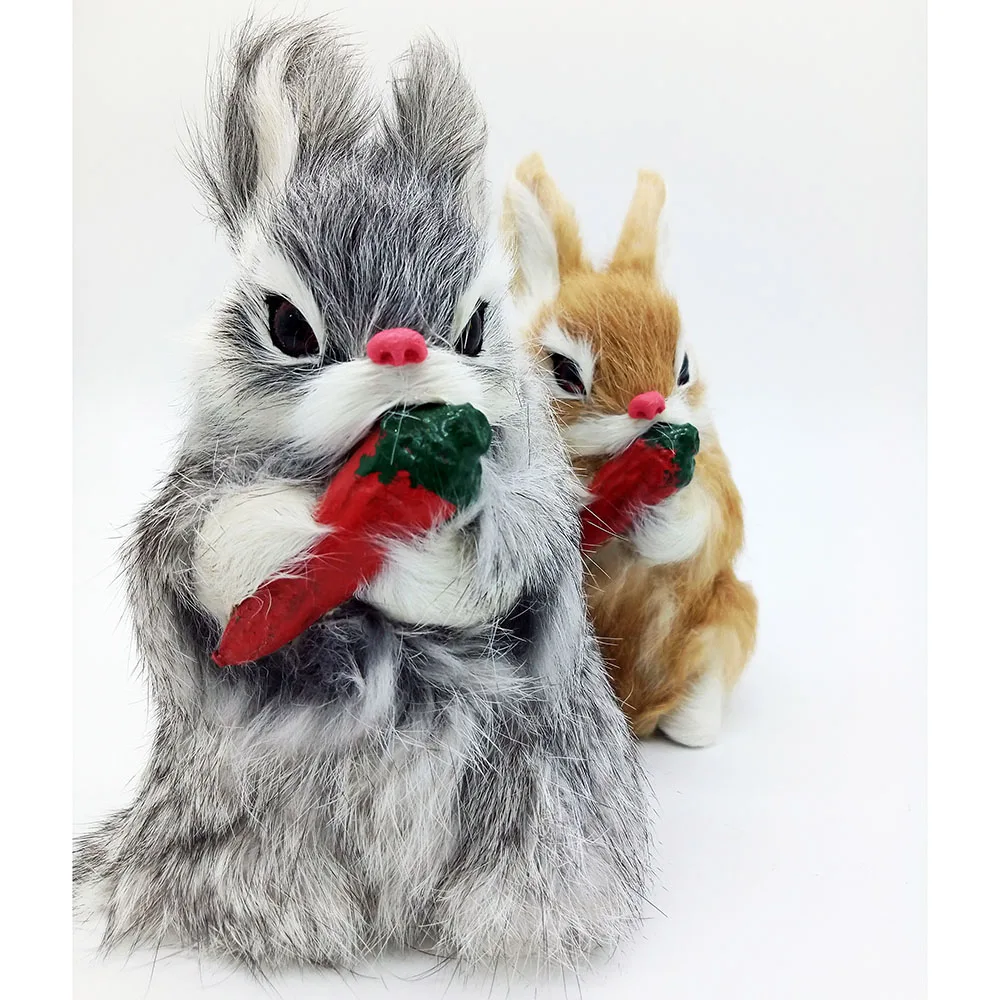 16 см милые животные кролик Моделирование Пушистый сидящий Рождество День