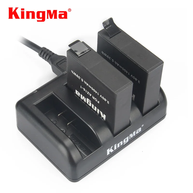 Оригинальный аккумулятор KingMa Xiaomi Yi 4K 4k + Lite 1000 мАч 2 аккумулятора зарядное