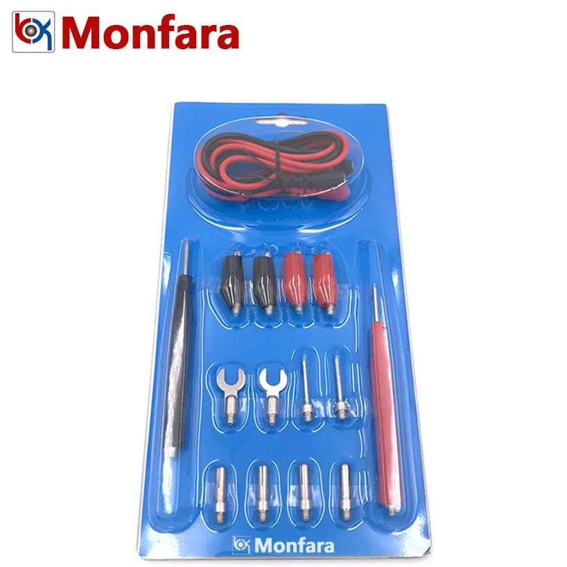 Автомобильная батарея цепи тестовые выводы комплект кабель зонд Авто Аллигатор