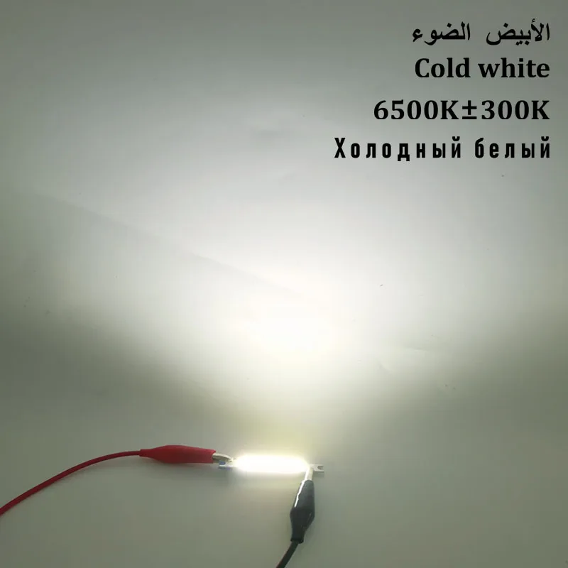 Cold white 6500K 48x7 мм cob светодиодный барный светильник источник Светодиодная лампа 9 в 3 Вт Холодный теплый белый для настенный светильник ing рабочий светильник DIY Многофункциональный светильник - Испускаемый цвет: Cold white 6500K