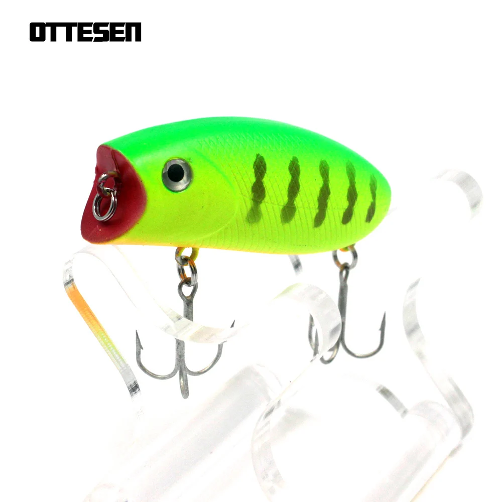 OTTESEN 1 шт./лот 58 мм 10 5 г Поппер рыболовная приманка пластиковая жесткая 3D лазер