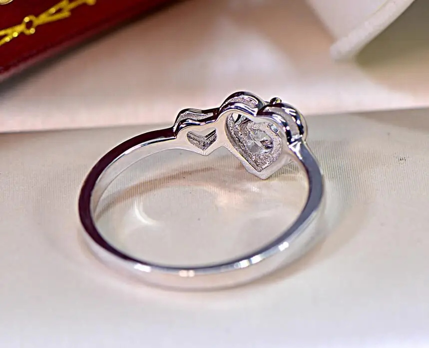 Чистое серебро 0 3 карат романтическое микро набор высокоуглеродное мужское