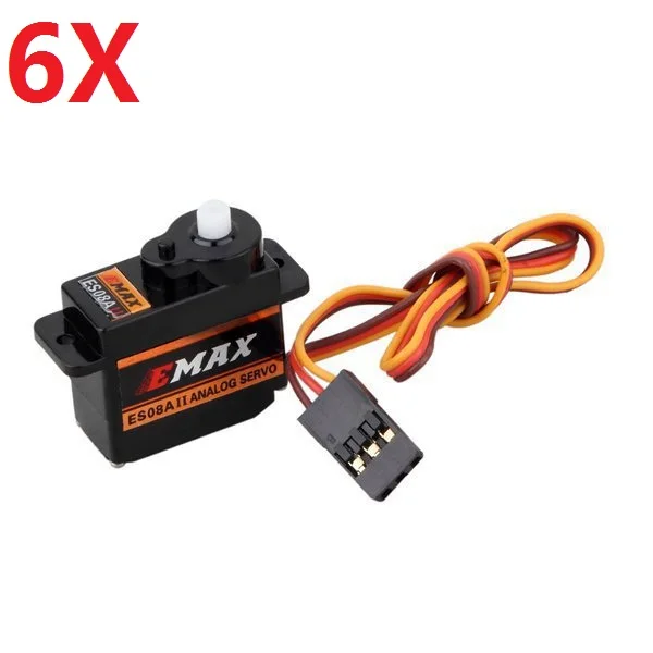 6X Emax ES08A II мини пластиковые шестерни Аналоговый сервопривод 1 8 кг/сек для моделей