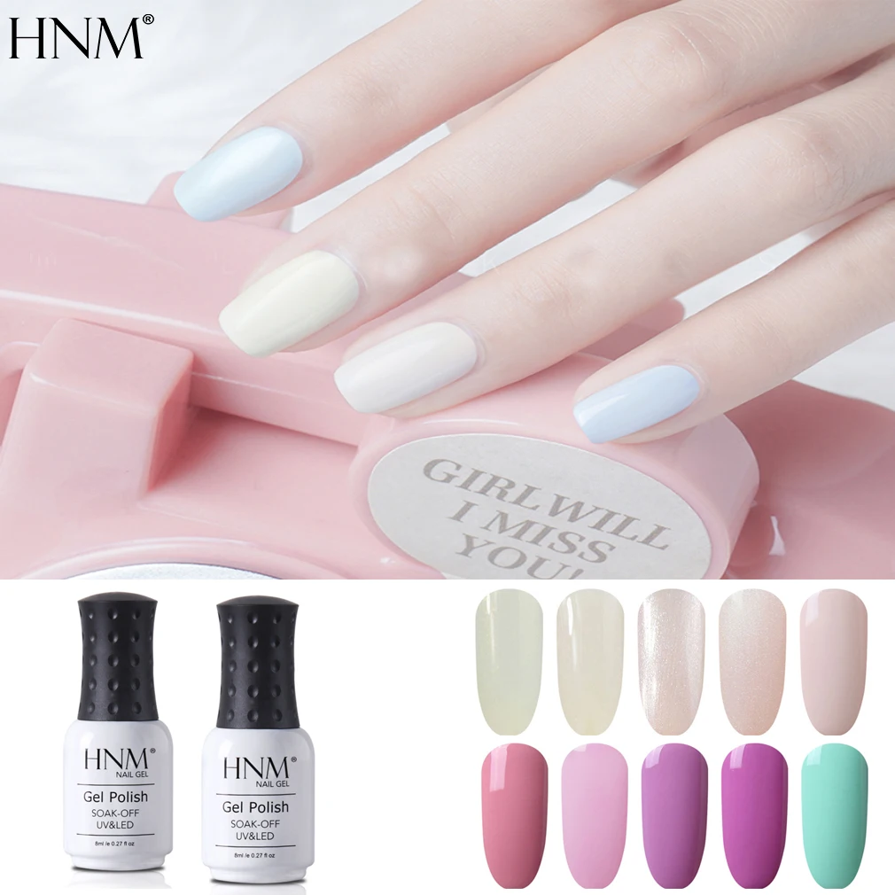 HNM 8 ml светодиодный светильник Gelpolish летние легкие Цвет УФ гель для ногтей полу