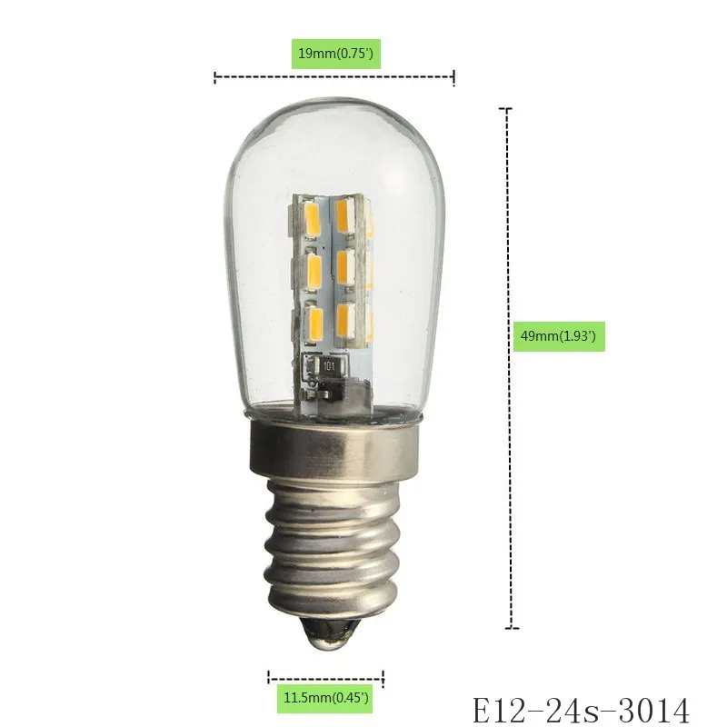 Светодиодная лампа E14 2835/E12 3014 AC110v/220 V Высокая Яркая стеклянная с абажуром 3W Чистый