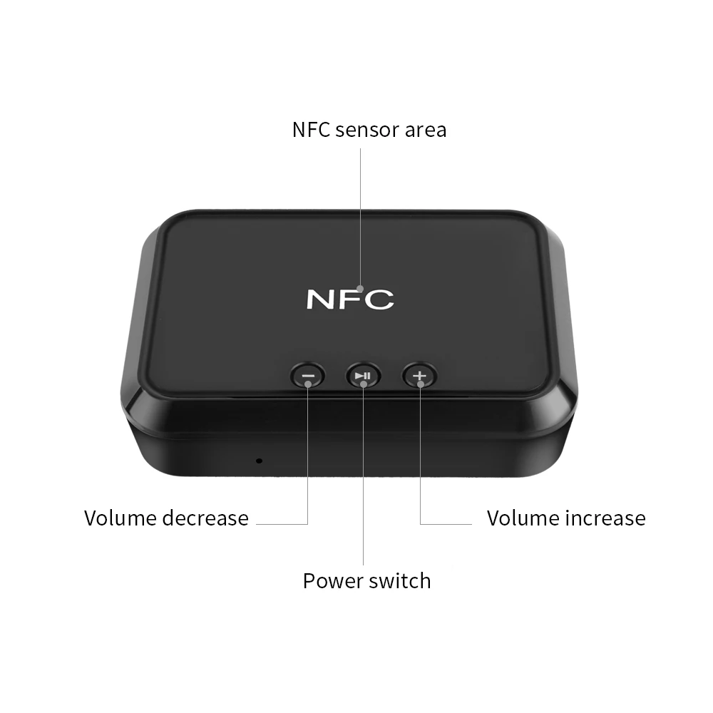 YKSO NFC Беспроводной стерео Bluetooth аудио приемник Портативный адаптер Поддержка 3 5